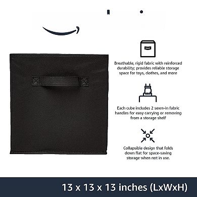 6-pack Collapsible Fabric Storage Cubes Organizer With Handles Gift Basket