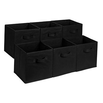 6-pack Collapsible Fabric Storage Cubes Organizer With Handles Gift Basket
