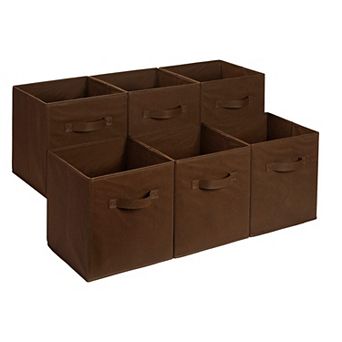6-pack Collapsible Fabric Storage Cubes Organizer With Handles Gift Basket