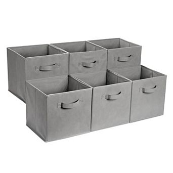 6-pack Collapsible Fabric Storage Cubes Organizer With Handles Gift Basket