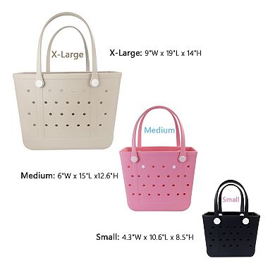Rubber Beach Tote Gym Pool Sports Handbag