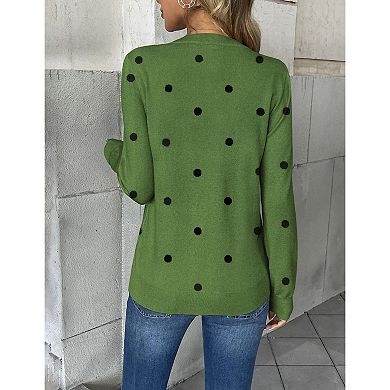 Zeagoo Women's Fall V Neck Sweater Trendy Long Sleeve Lightweight Ribbed Knit Pullover Tops