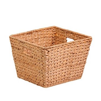 Water Hyacinth Wicker Storage Basket with Handle Gift Basket