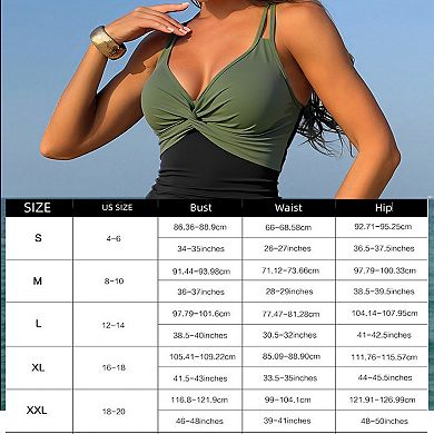 Women Tummy Control One Piece Swimsuit Push Up Bathing Suit Full Coverage Slimming Swimwear
