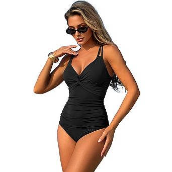Women Tummy Control One Piece Swimsuit Push Up Bathing Suit Full Coverage Slimming Swimwear