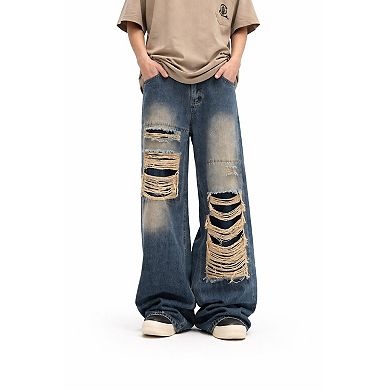 Relaxed Fit Distressed Jeans Women