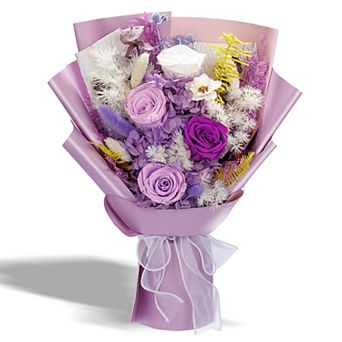 Everlasting rose bouquet for her birthday
