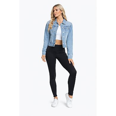 Women Casual Cropped Jean Jacket