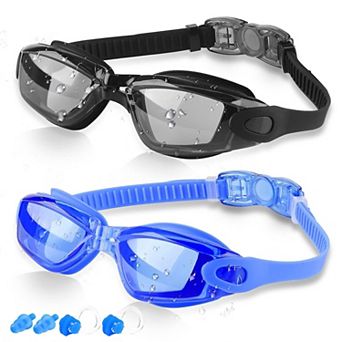 2 pc Swim Goggles Adult Anti Fog UV Protection Leakproof