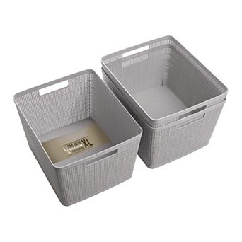 Woven Plastic Basket Home Storage Organization Jute Design Gift Basket