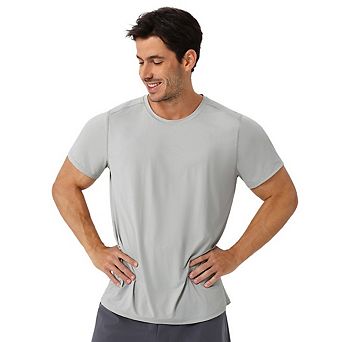 Men's Silk Ice Quick Dry T Shirt Crew Neck Short Sleeve UPF Sun Protection Workout Breathable Top