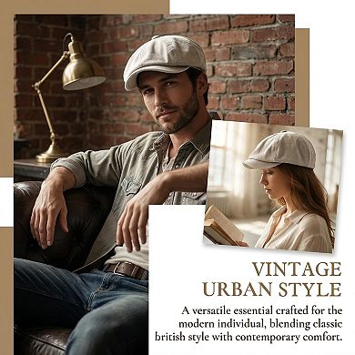 Newsboy Cap Cotton 6 Panel Adjustable Hat