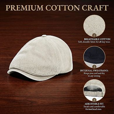 Newsboy Cap Cotton 6 Panel Adjustable Hat