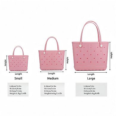 Rubber Beach Bag Waterproof Tote Sand-proof Travel Handbag