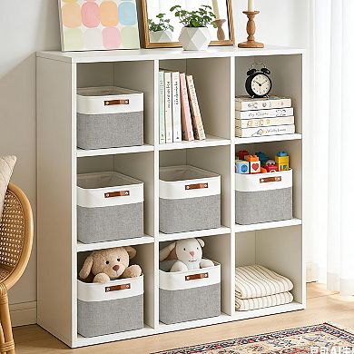 4 Pack Collapsible Fabric Storage Cubes With Handles Gift Basket