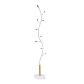 Pnronnc Metal Standing Coat Rack S-shape Coat Hanger Temporary Hanger with 9 Hooks