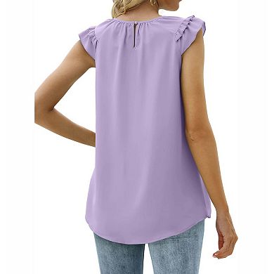 Women's Ruffle Sleeveless Top
