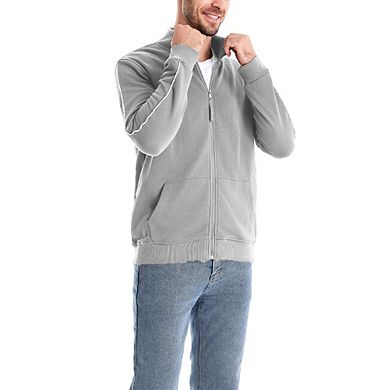 Men's Stand Collar Zipper Hoodie Long Sleeve Versatile Activewear Casual Jacket With Pocket