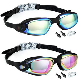 2 pc Swim Goggles Anti Fog No Leaking Adult