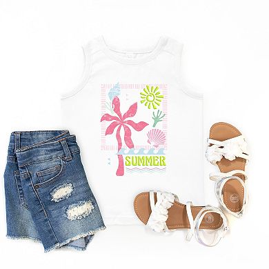 Summer Icons Colorful Puff Print - Youth Tank Top