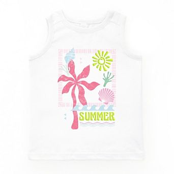 Summer Icons Colorful Puff Print - Youth Tank Top