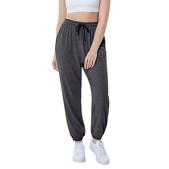 Womens High Waist Sweatpants Loose Fit Lounge Pajama Pants for Yoga Travel with Pockets