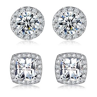 Classic Halo Stud Earrings