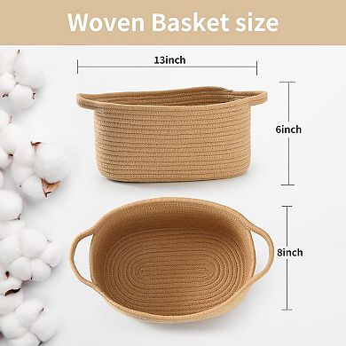 Woven Gift Basket Empty Decorative Storage Bin