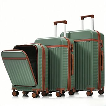 Trikiousd Luggage Set of 3, 20inch with USB Port, ABS Hard Shell Luggage with Spinner Wheels