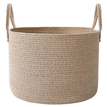 Cotton Rope Blanket Basket Laundry Hamper Storage Bin Gift Basket