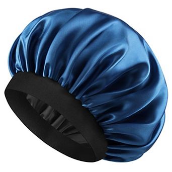 Double Layer Satin Silk Sleep Cap Soft-Lined Designed for Curly Hair