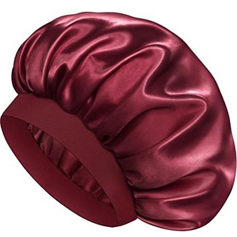Double Layer Satin Silk Sleep Cap Soft-Lined Designed for Curly Hair