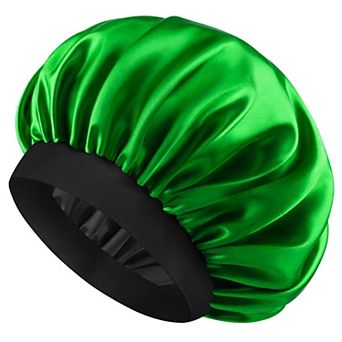 Double Layer Satin Silk Sleep Cap Soft-Lined Designed for Curly Hair