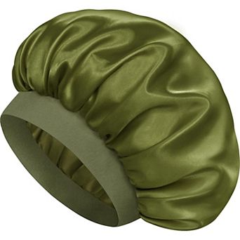 Double Layer Satin Silk Sleep Cap Soft-Lined Designed for Curly Hair