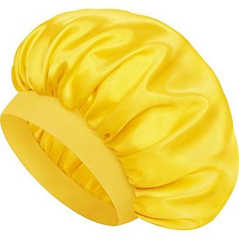 Double Layer Satin Silk Sleep Cap Soft-Lined Designed for Curly Hair