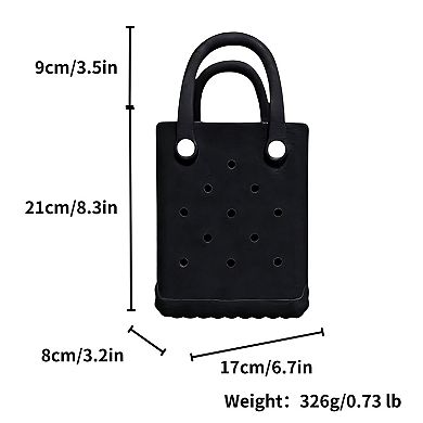 Rubber Tote Bag Mini Beach Pool Travel Washable