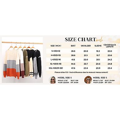 Zeagoo Women's Long Sleeve Crew Neck Knit Pullover Sweater Lightweight Crochet Fall Tops