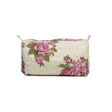 Cotton Hand Block Floral Toiletry Bag