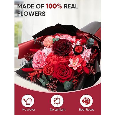Preserved Rose Bouquet Birthday Gift Home Decor