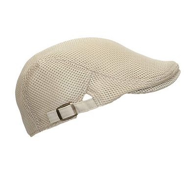 Ivy Cap Straw Weave Linen Cotton Cabbie Hat