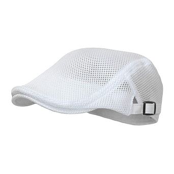 Ivy Cap Straw Weave Linen Cotton Cabbie Hat