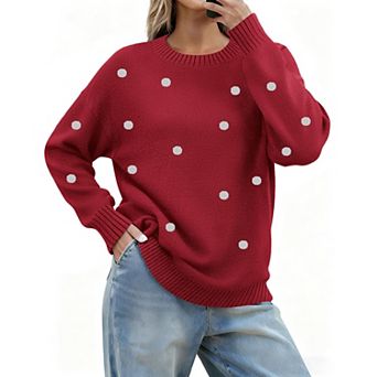 Zeagoo Women's Fall Crewneck Ribbed Knit Pullover Sweater, Loose Fit Basic Long Sleeve Tops