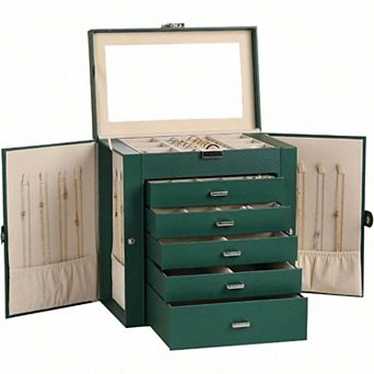 6 tier Jewelry Organizer with Mirror and Hooks