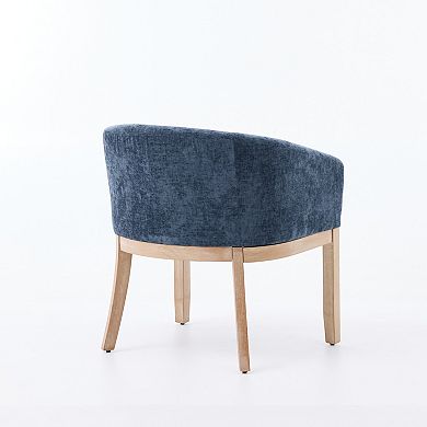 Pnronnc Modern Barrel Chairs Upholstered Dining Chairs with Arms 19" Accent Chairs Reading Armchair