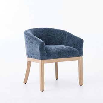 Pnronnc Modern Barrel Chairs Upholstered Dining Chairs with Arms 19" Accent Chairs Reading Armchair