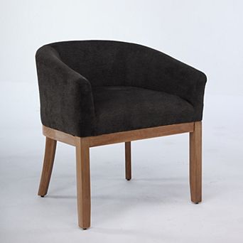 Pnronnc Modern Barrel Chairs Upholstered Dining Chairs with Arms 19" Accent Chairs Reading Armchair