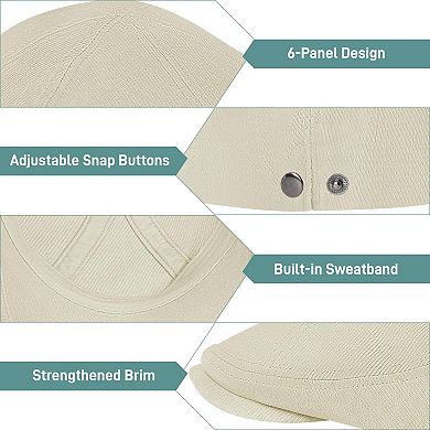 Newsboy Hat Men's Cotton Blend Flat Hat Size M