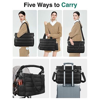 Quilted Tote Crossbody Bag