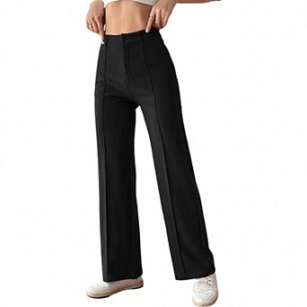 Women Wide Leg Pants High Waist Straight Business Casual Trousers