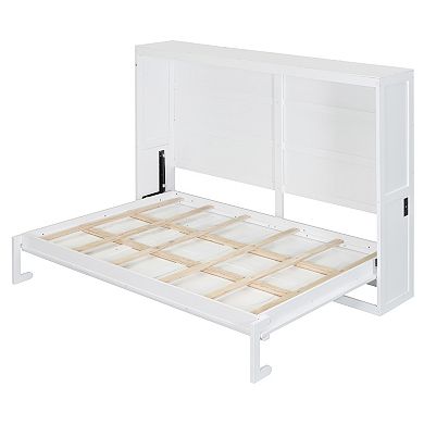 Pnronnc Folding Murphy Bed Cube Wall Cabinet Daybed Wood Frame Sofa Bed